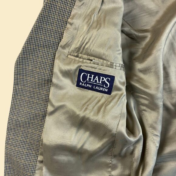 Vintage 90s Chaps Ralph Lauren 40R sport coat/blazer, vintage silk & wool jacket - Picture 6 of 9